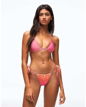 Bershka Tie Bikini Bottoms - Orange