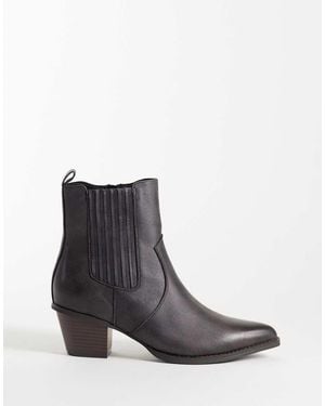 ASOS Botas Chelsea Estilo Western Con Tacón Cubano En Marrón Envejecido