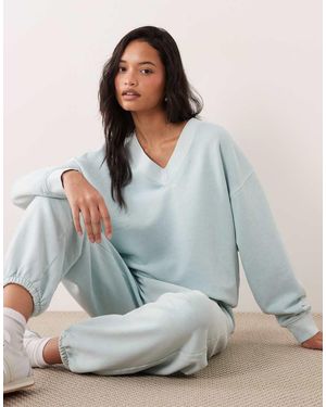 ARKET Oversized Sweatshirt Met V-Hals - Grijs