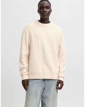Jack & Jones Cable Knit Jumper - Natural