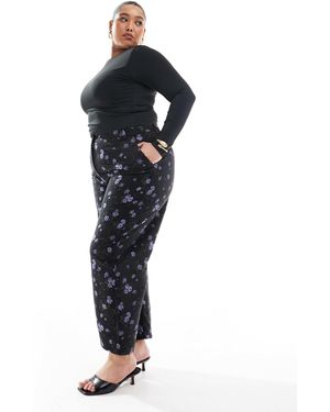 ASOS Curve – elegante jacquard-hose - Blau