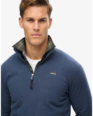 Superdry Polar Fleece Half Zip - Blue