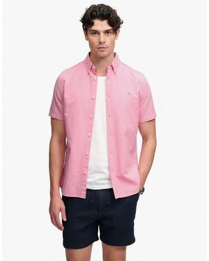 Superdry Preppy Oxford Short Sleeve Shirt - Pink