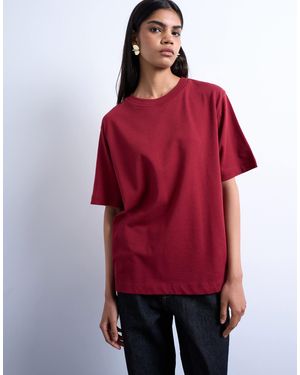 TOPSHOP – premium basic – t-shirt - Rot