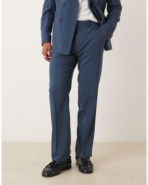 ASOS Straight Leg Suit Trousers - Blue