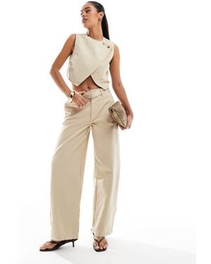ASOS Pantaloni A Cilindro Color Sabbia - Neutro