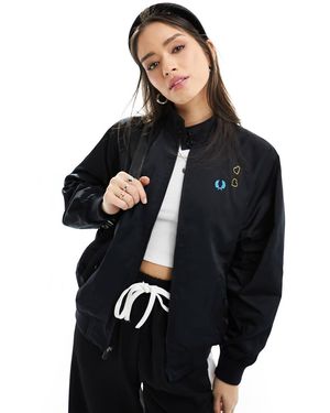 Fred Perry Laurel Wreath Harrington Jacket - Black