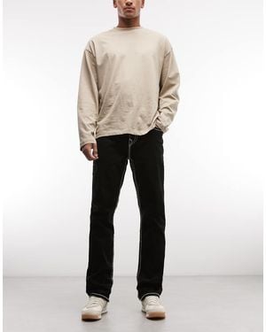 TRUE RELIGION Ricky Super T Straight Jeans - Natural