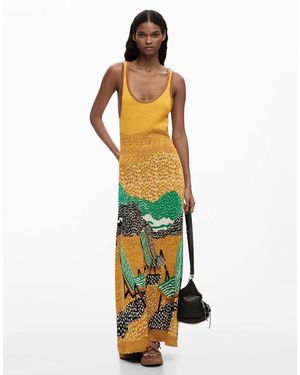 Desigual Vestido De Tirantes De Jacquard - Gris