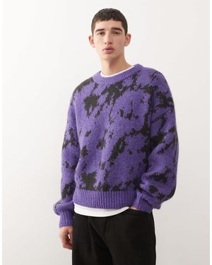 Weekday – oversize-pullover aus wollmix - Lila