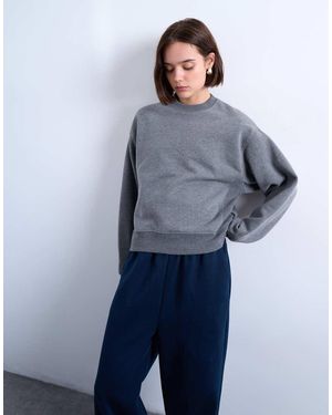 TOPSHOP Sudadera Gris Oscuro Jaspeado Ultimate De
