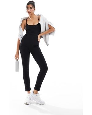 agon® Scoop Neck Full Body Gym Unitard - Blue