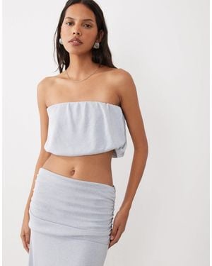 ASOS Cami Square Neck Bubble Top Co-Ord - White