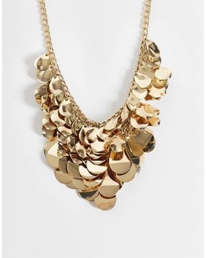 Reclaimed Vintage Collar De Pétalos En Capas - Metálico