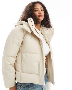Vero Moda Short Coated Padded Jacket - Natural