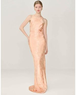 OMNES Dresses Jai Floral Maxi Dress With Cross Back - Natural