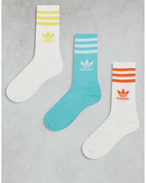 adidas Originals Confezione Da 3 Paia Di Calzini Color Menta E Bianchi Multicolore - Blu