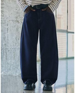 Bershka Twisted Fit Jeans - Blue