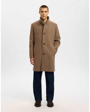 SELECTED Manteau en laine mélangée - pierre tombante - Neutre