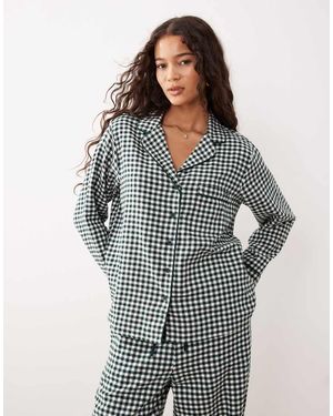 Nobody's Child Soft Flannel Pyjama Top - Blue