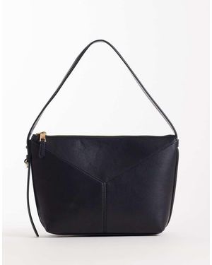 Mango Borsa Da Spalla Nera Strutturata - Blu