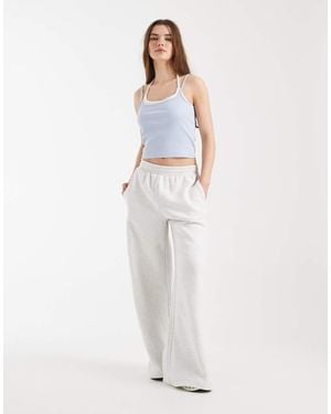 Cotton On Fleece Wide Leg Sweatpant - White