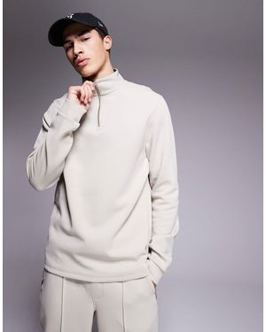 River Island Smart Half Zip Sweatshirt Co-Ord - Gray