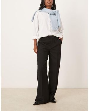 Gina Tricot Tailored Wide Leg Trousers - White