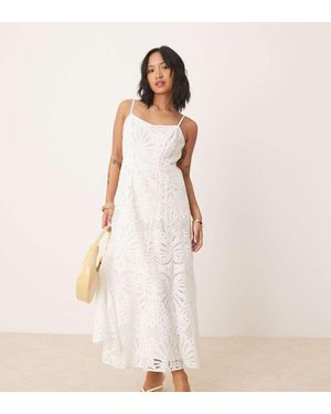 Forever New Embroidered Broderie Midaxi Dress - Pink