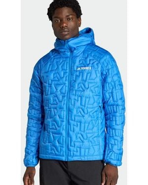 adidas Originals Terrex Xperior Primaloft Loose Fill Insulated Hooded Jacket - Blue