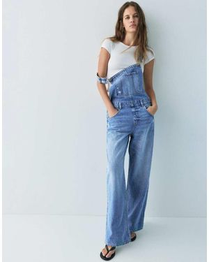 Pull&Bear Salopette Lunga - Blu