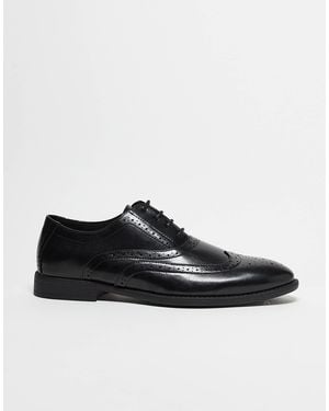 ASOS Lace Up Brogue Shoes - Black