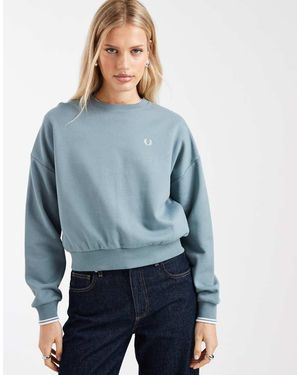 Fred Perry Felpa Con Bordi A Contrasto - Blu