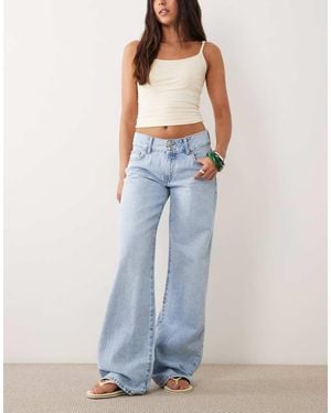 Mango Teen Straight Jeans - Blue