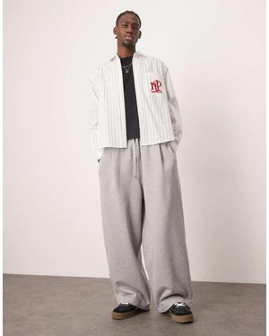 ASOS Joggers Oversize Pensanti A Fondo Ampio Mélange - Neutro