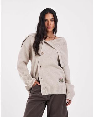 Muse Assembly Oversize-cardigan mit großem kragen fiona - Natur