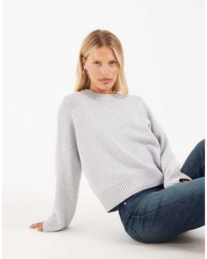 Hollister Knitted Crew Neck Jumper - White
