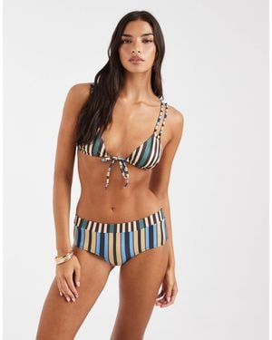 ASOS – sammie – knappe bikini-shorts mit bunten streifen - Mehrfarbig