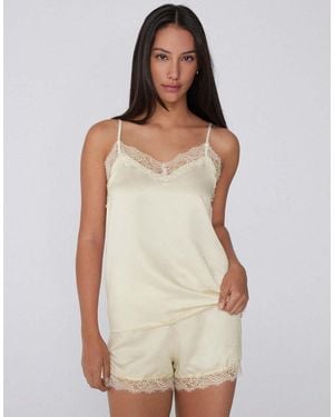 Tezenis Camisole With Narrow Shoulder Straps - Natural
