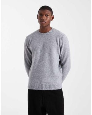 ASOS Ruimvallende Gebreide Trui Met Ronde Hals - Grijs