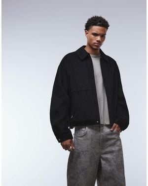 ASOS Cord Harrington Jacket - Blue