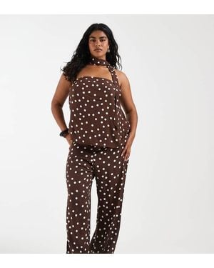 Vero Moda Geweven Broek Met Wijde Pijpen - Rood