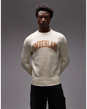 Timberland Collegiate Chest Logo Crew Knit - Grey