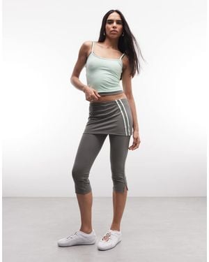 Collusion Sporty Capri Skirt Trousers - Grey