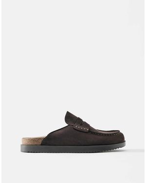 Pull&Bear Clogs mit bit-detail - Braun