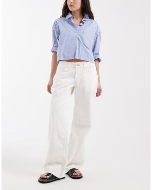 Hollister Vaqueros Blancos Holgados De Talle Bajo De