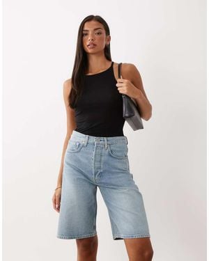 ARKET Loose Fit Denim Shorts - Blue