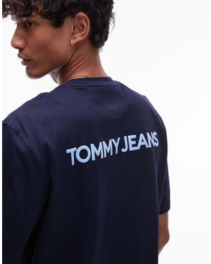 Tommy Hilfiger Oversized Logo Backprint T-Shirt - Blue