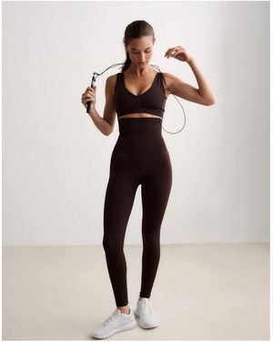 Aim'n Chocolate Shape Seamless Core Control Tights - Natural