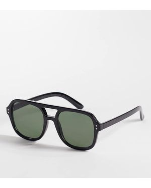 Kaiia Gafas De Sol Negras Cuadradas, Gruesas Y Extragrandes Exclusivas De - Verde